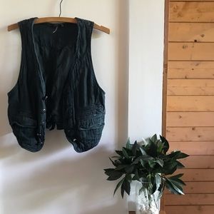 Free People Linen Vest